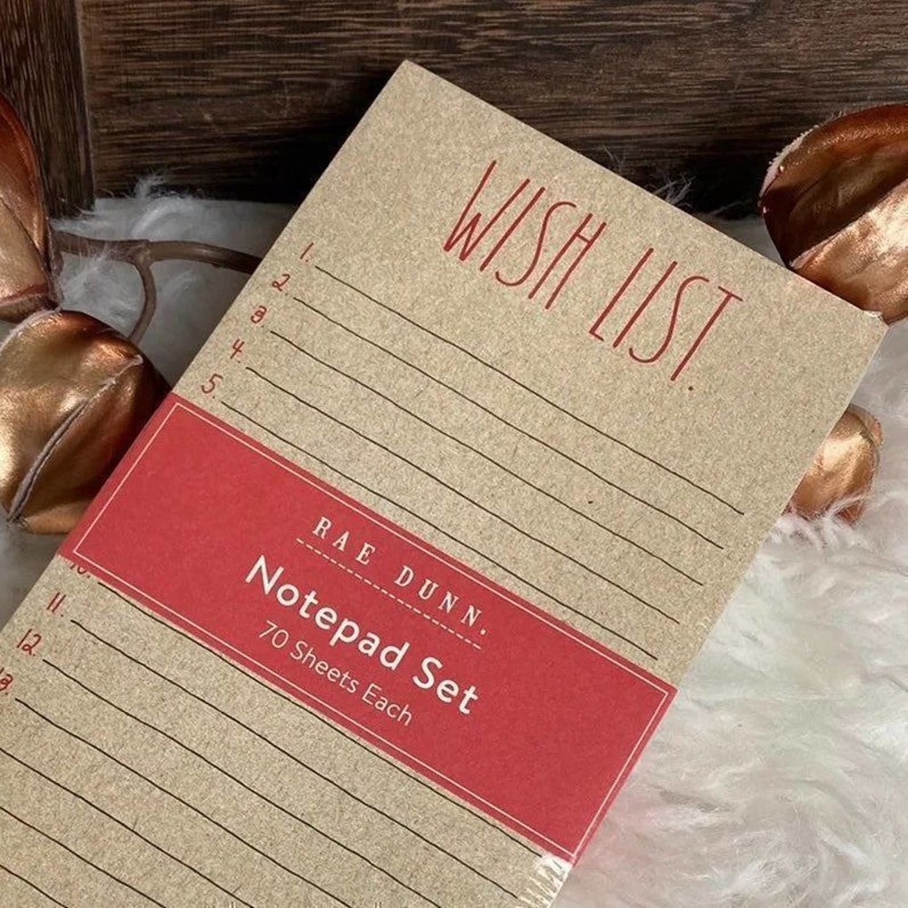Rae Dunn farmhouse home decor gift list geocery notes office desk home new htf